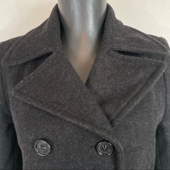 J. Crew Black Wool Blend Peacoat Jacket Size XSP - Picture 5 of 15